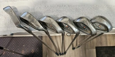 Hierros Ping Orange Dot, Callaway 3,5,7 Woods, Odyssey White Hot 2 Ball Putter Foto 1 de 4