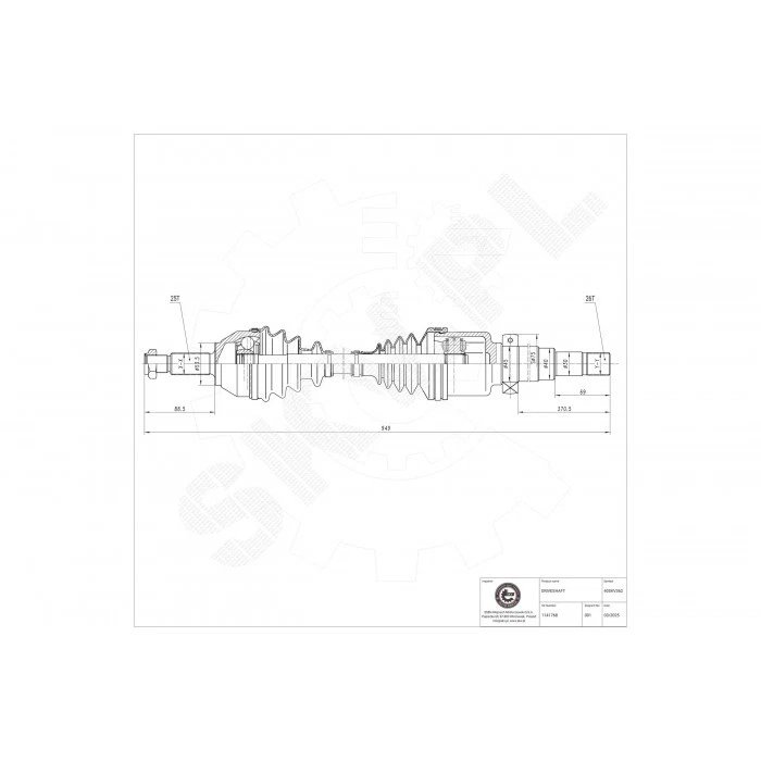 Right Front Drive Shaft For Ford Focus Turnier 1141768 1328490 - Image 1 of 1