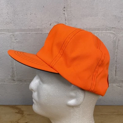 Vtg Columbia Blaze Orange Snapback Hat Gore-tex Thinsulate Hunting Cap USA Made - Image 1 of 4