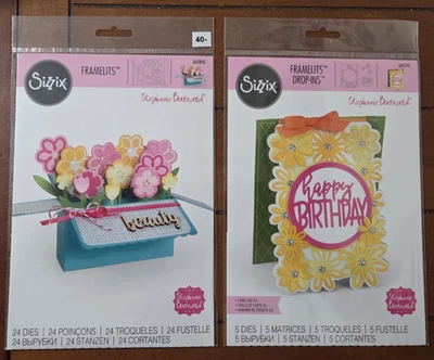 Sizzix Stephanie Barnard Beauty Box Karte Happy Birthday Drop-ins Framelits Dies - Bild 1 von 2