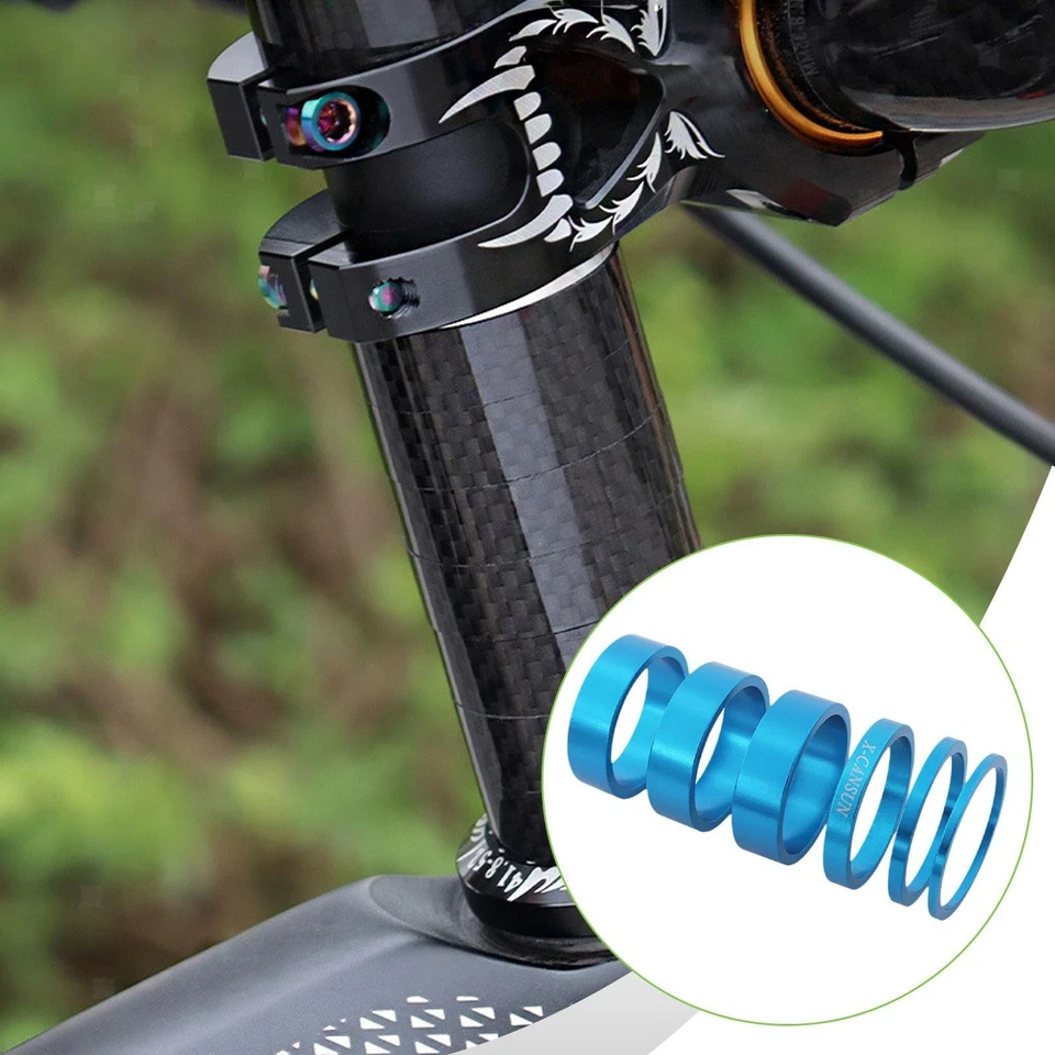 6x Espaciadores de vástago de manillar de bicicleta prácticos 2/3/5/10 mm Foto 1 de 1