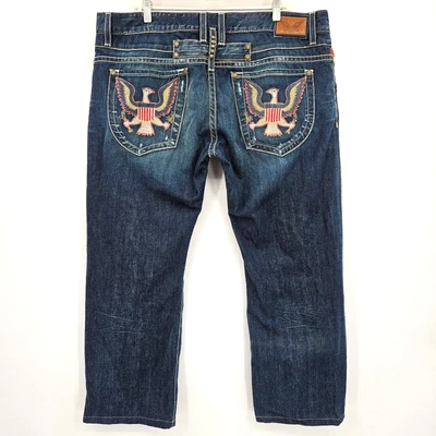 Vintage Robin's Jeans Patriotic Blue Bird Embroidered Pants Men's Size 40x28 - Image 1 of 4