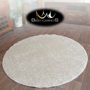 Hardwearing Soft carpets 'SERENITY' circle beige thick Rug Best Quality carpets - Picture 1 of 6