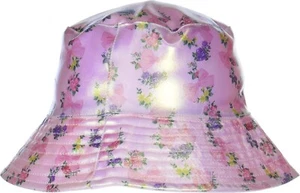 Miss Gwen’s OMG Accessories Girl's Iridescent Pink Floral Printed Bucket Hat - Picture 1 of 9