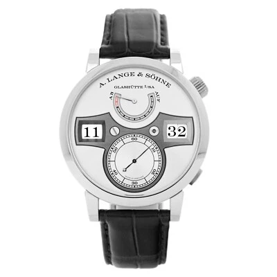 A. Lange & Sohne Zeitwerk Platinum Silver Dial 142.025 Full Set - Image 1 of 4