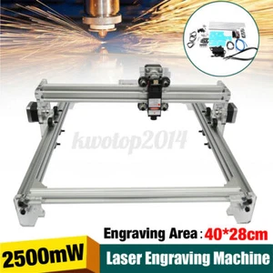 DIY Laser Engraving Cutting Machine Kit 2500mW 40X28mm Stainless Steel - Picture 1 of 9