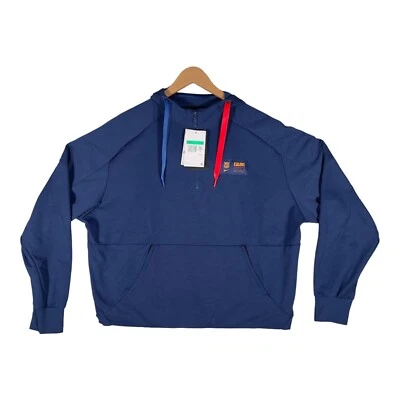 Nike Barcelona Hoodie Sweatshirt Women's XL Blue Club FC Soccer Lightweight - Image 1 of 4