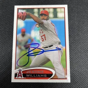 Jerome Williams Arizona Diamondbacks Signed Auto 2012 Topps Card #US59 ~ COA - Picture 1 of 3