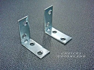 CORNER L SHAPE BRACE FIXING SELF SUPPORT ANGLE JOINT ZINC PLATED BRACKET 38MM - Picture 1 of 11