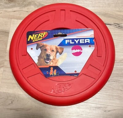 NEW Nerf Dog Atomic Flyer Outdoor Toy, 10 Inch Flying One-Size-for-Most, Red - Image 1 of 3