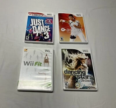 (4) Juegos de Ejercicio Nintendo Wii: Wii Fit, EA Entrenador Personal Activo +Más Foto 1 de 4