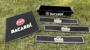 Bacardi Barmatte 17x17” 1/2 Dicke Stange Gewürzschale 20x5” (3) Nickel Schienenmatten - Bild 1 von 5