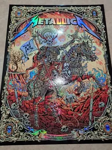 Metallica Frauenfeld Switzerland 6/29/2022 RAINBOW FOIL Poster AP #/30 Juan Ma - Picture 1 of 6