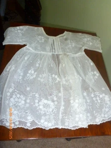 Antique Net Lace Childs/Dolls Dress Small Size - Picture 1 of 14