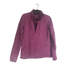 Under Armour Womens Pink Heather 3/4 Zip Pullover Sweatshirt size M