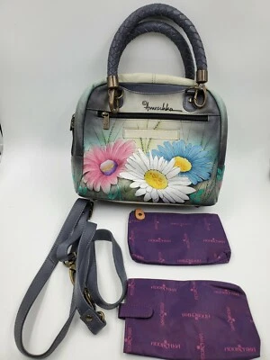 Bolsa de ombro Anuschka conversível flor multicolorida - Imagem 1 de 4