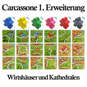 Carcassonne Ersatzteile - Wirtshäuser und Kathedralen Erweiterung "neues Design" - Picture 1 of 26