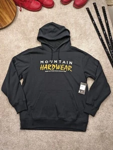 Mountain Hardwear Mens S Hoodie Hoody Sweatshirt Black Hooded Pullover NWT $65 - Picture 1 of 5