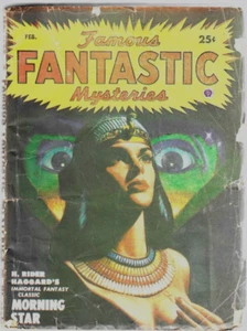 FAMOUS FANTASTIC MYSTERIES Feb 1950 G/VG PULP cover by Lawrence - Picture 1 of 2