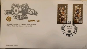 A) 1978, MALTA, STATUES, FDC, OFFICIAL POSTCARD, ISSUE EUROPA, MONUMENT TO NICOL - Picture 1 of 1