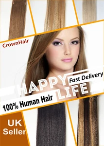 Full Head-Double Weft-100% Human Remy Hair Weave Weft Extensions- Weaves - Picture 1 of 37