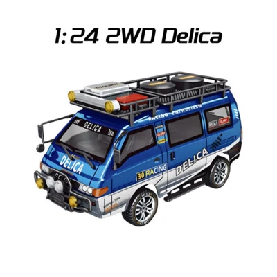 RC Car Delica 1/24 Remote Control 2.4G 50M Vehicle 4WD /2WD Headlights Van - Image 1 of 4