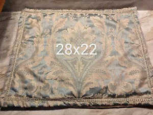 Beautiful Home Accent Standard Shams Blue and Pale Beige Braid Trim - Picture 1 of 5