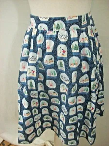Modcloth RETROLICIOUS Snow Globe Christmas Skirt Sizes XS,S,M,L,XL,2X,3X (B259) - Picture 1 of 7