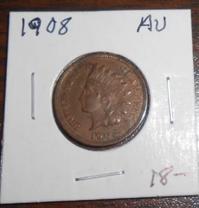 1908 INDIAN HEAD CENT - AU - Picture 1 of 6