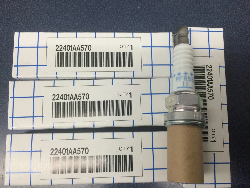 Subaru Spark Plugs 22401AA570 (4) NEW Forester Impreza Legacy GT Geniuine OEM - Image 1 of 1