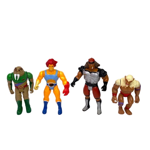 Vintage 80s Action Figures Thundercats Lot Of 4 - Tuska, Lion-o, Monkian, Grune Cover
