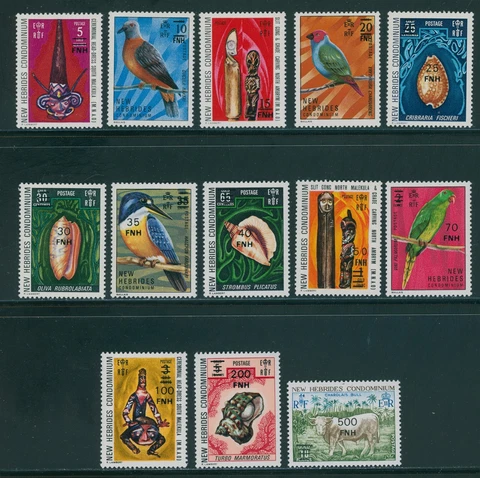 New Hebrides (BR) Scott #217-229 MNH Paris OVPTS Birds Fauna ART CV$39+ 396304 Cover