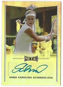 Anna Karolina Schmiedlova 2016 Leaf Metal Tennis Silver Prismatic Autograph auto - Picture 1 of 2