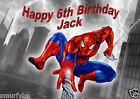 Spiderman  Personalised x1 Edible Birthday Cake Topper A4 Icing sugar Sheet