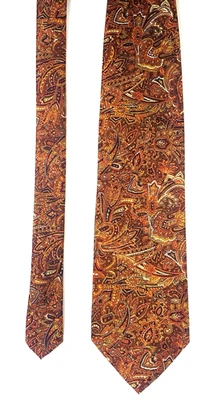 Necktie Neck Tie Paisley 100% Silk 4 in x 61 in Tie Rack - Image 1 of 4