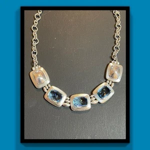 BRIGHTON Balanced Aqua Blue Collar Necklace - Picture 1 of 11
