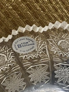 Hand Cut Lead Crystal bowl from TOM Bohemia - Picture 1 of 8