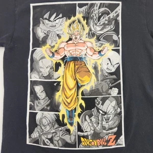 Camisa Dragonball Z Goku Super Saiyan Fighter Negra Manga Corta Gráfica Talla Pequeña - Imagen 1 de 5