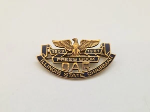 DAUGHTERS OF THE AMERICAN REVOLUTION GF Illinois State Chairman Pin Press Book - Picture 1 of 6