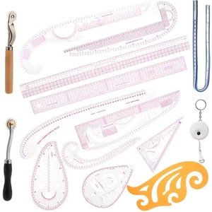 French Curve Ruler for Pattern Making, 15 Pieces Sewing Curve Ruler Set, Plas... - Picture 1 of 7