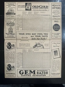 RARO programma di baseball 1931 NY Yankees vs Brooklyn Robins con Ruth & Gehrig - Foto 1 di 4