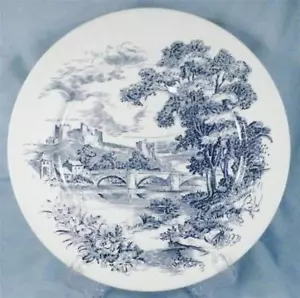 Wedgwood Countryside Dinner Plate Blue Transferware Porcelain Vintage 0-01242 - Picture 1 of 5