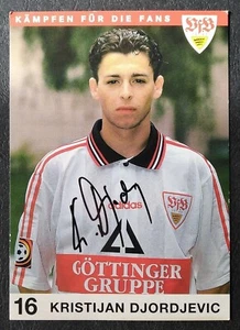 0638 Kristijan Djordjevic VfB Stuttgart 1997/98 Tarjeta de autógrafo original firmada - Imagen 1 de 1