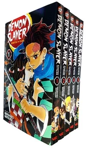 Demon Slayer: Kimetsu no Yaiba Vol 1-5 set collezione libri tascabile - Foto 1 di 6