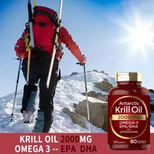 60pcs Antarctic Krill Oil Softgels 2000mg/Sering - Ω-3 Epa/Dha With Astaxanth❃ - Bild 1 von 10