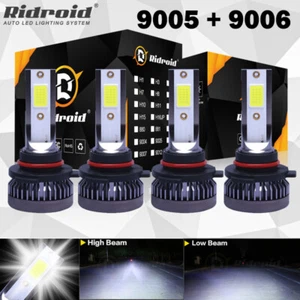 For Chevy Silverado 1500 1999-2006 LED Headlight 9005 9006 Hi-Low Beam 4x Bulbs - Foto 1 di 11