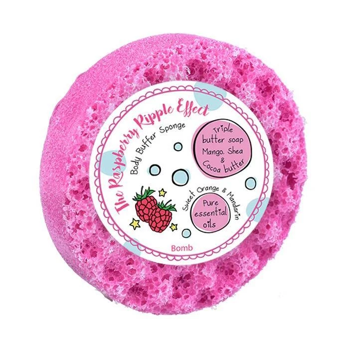 BOMB COSMETICS Soap Filled Sponge Exfoliating Moisturising Body Buffer Sweet Orange & Mandarin