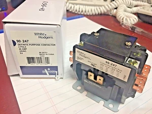 Contactor, Emerson, 2 Pole, 40 AMP, 24 VAC, White Rodgers #90-247 - Picture 1 of 5