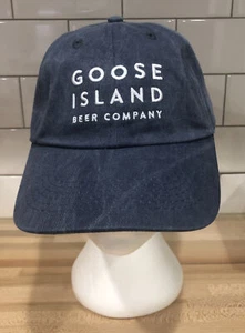Goose Island Beer Co Hat Cap Truck Craft Brewery Denim Blue White Print Nee - Picture 1 of 9