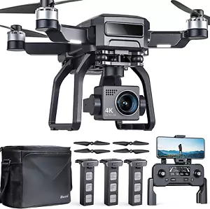 Bwine F7 GPS Camera Drone 4K Night Vision 2Mile 75Min Flight 3 Bat Auto Return - Picture 1 of 8